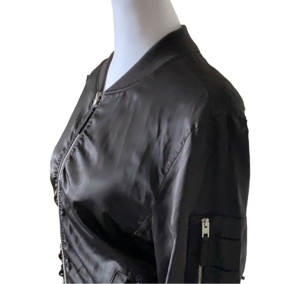 Lucky Brand Ruched Bomber Jacket - Picture 4 of 13